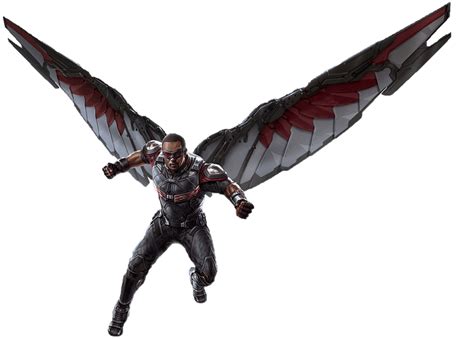 Avengers Falcon In Action Transparent Png Stickpng