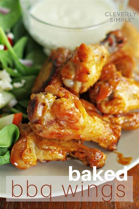 Easy Oven Baked Bbq Wings Cleverly Simple