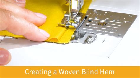 How To Create A Woven Blind Hem On The Baby Lock Brilliant Youtube