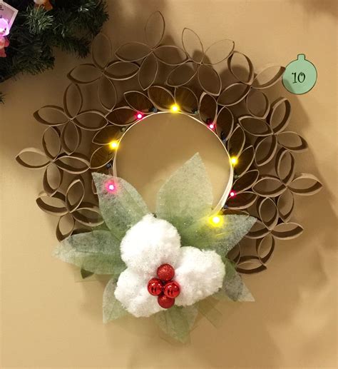 Wreath Made Of Toilet Paper Rolls How To Make Wreaths Christmas