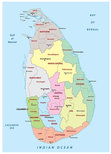 Maps Sri Lanka Map District Riset