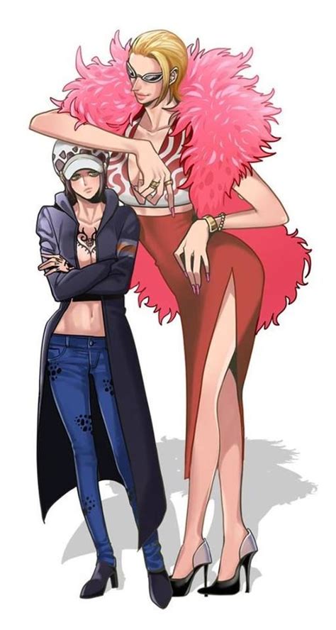 Law And Doflamango Girl Edition One Piece One Piece Pictures One