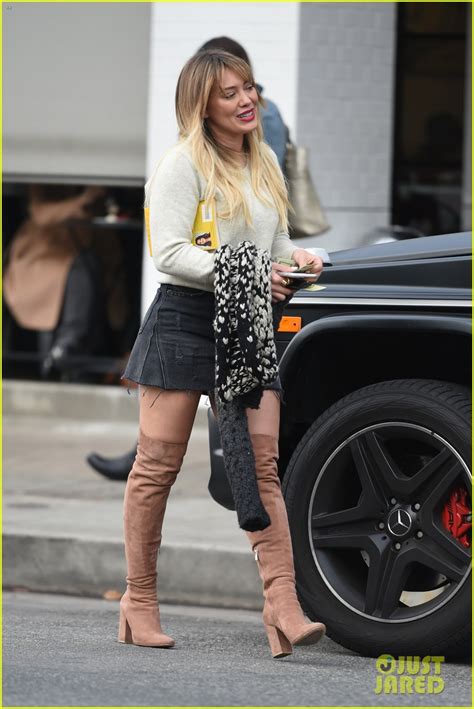 Full Sized Photo Of Hilary Duff Looks Sexy In Thigh High Boots 09