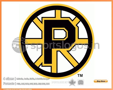 Providence Bruins Hockey Sports Embroidery Logo In 4 Sizes Spln003531