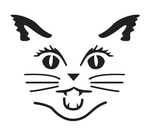Cat Face Pumpkin Carving Pattern Stencil Creative Ads And More