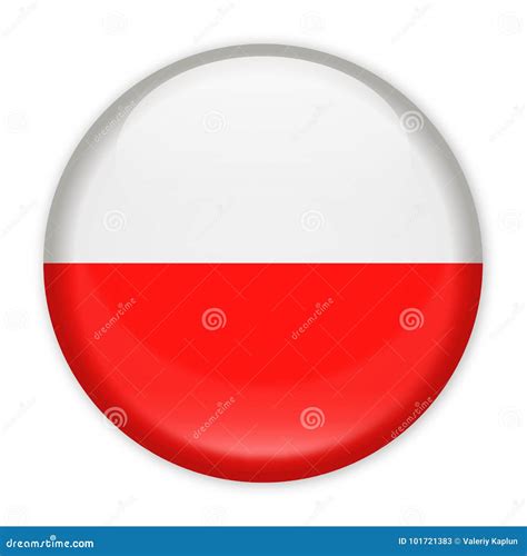 Poland Flag Vector Round Icon Stock Illustration Illustration Of