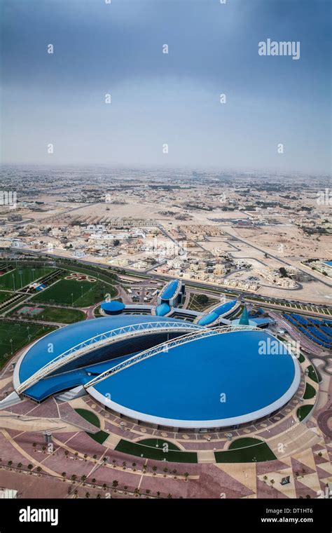 View Of Aspire Sports Center Doha Qatar Middle East Stock Photo Alamy