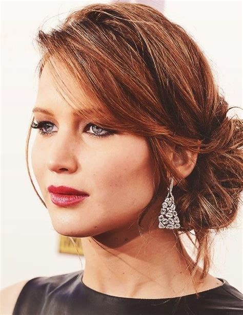 Red Carpet Hair Jennifer Lawrence Updos Bun Hairstyles For Long Hair