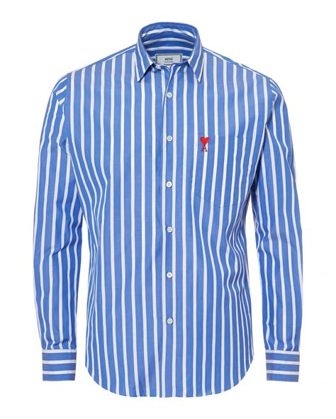 4.0 out of 5 stars 846. Ami Mens Summer Fit Broad Stripe Blue White Shirt
