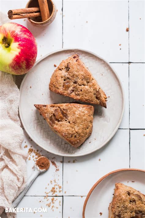 Gluten Free Vegan Apple Cinnamon Scones Bakerita