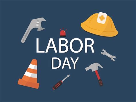 Premium Vector Vector Cartoon Icon Of Equipment With Labor Day Usa