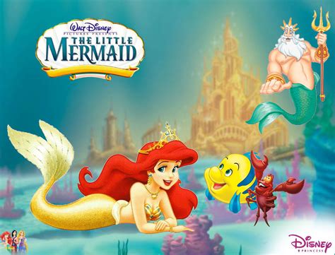 Disney Princess Gold The Litle Mermaid Wallpaper By