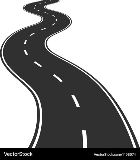 Winding Road Royalty Free Vector Image Vectorstock