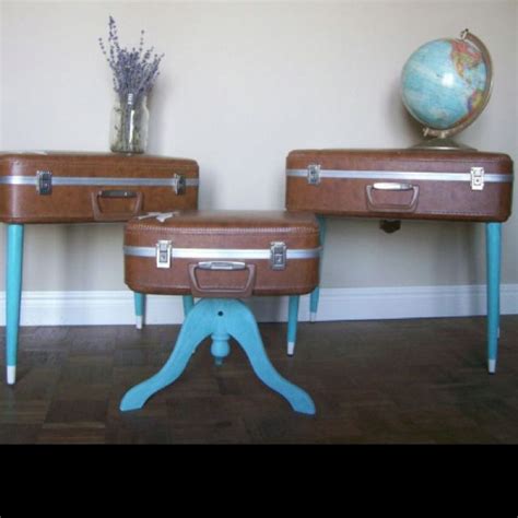 Upcycled Vintage Suitcase Table Suitcase Furniture Suitcase Table