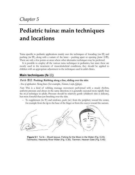 pediatric tuina main techniques and locations elisa rossi