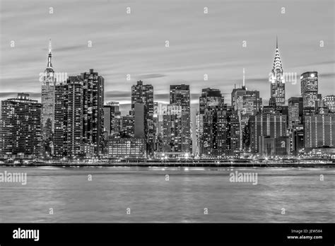 New York City Skyline 2022 Black And White