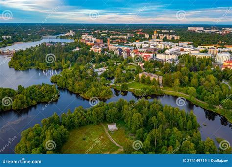 Aerial View Of Residential Buildings In Oulu Finland Stock Image