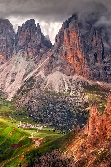 Fonds Décran Italie Tyrol Sud Dolomites Montagnes Alpes Nuages