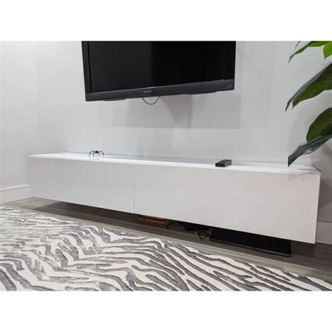 Berno 71 In Modern Glossy Wall Mounted Floating Tv Stand On Sale