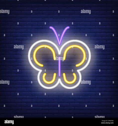 Butterfly Neon Sign Stock Vector Image And Art Alamy