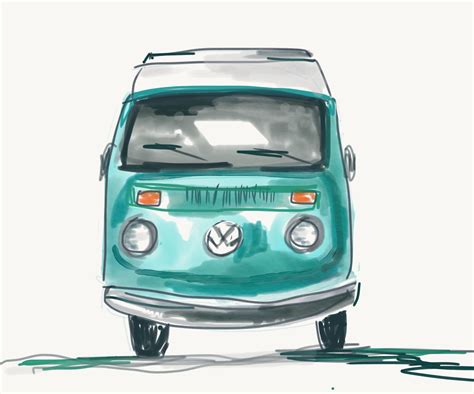 Shakey Bus Done In Adobe Sketch Vw Bus Camping Camperbus Vw Bus Adobe