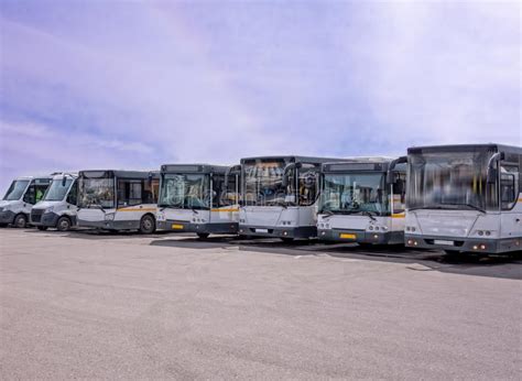 Row Of The Big Buses Stock Image Everypixel
