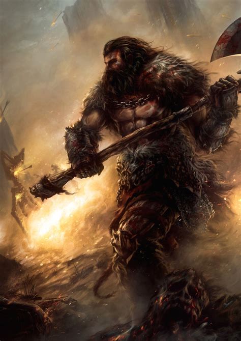 The Barbarian Fantasy Art Men Barbarian Barbarian Dnd