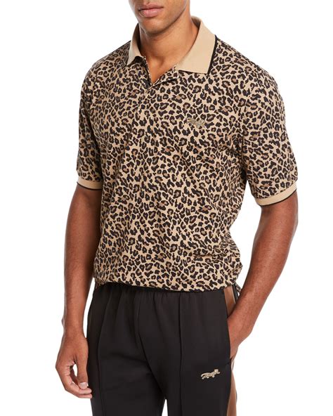 Ovadia And Sons Mens Leopard Print Polo Shirt Neiman Marcus