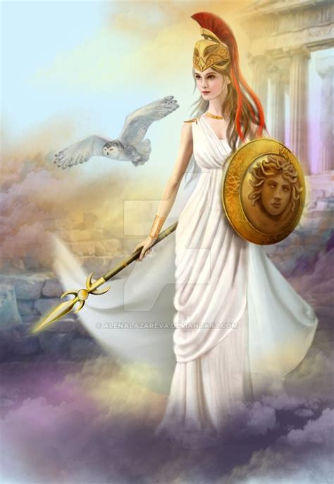 Athena Illustration By Alenalazareva On Deviantart Athena Goddess