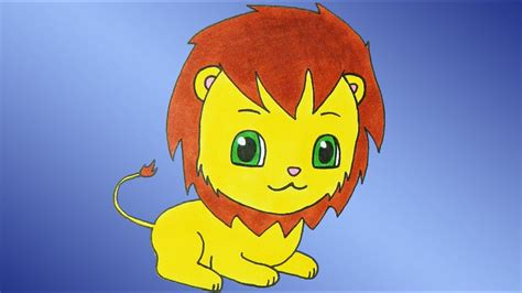 Learning videos for all ages. How to Draw a Cute Lion - YouTube