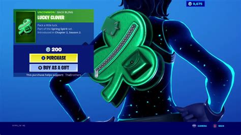New Lucky Clover Back Bling In Fortnite Exclusive Youtube