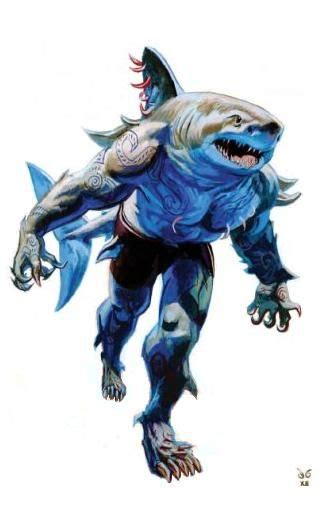 Wereshark Shark Man Fantasy Monster Monster Art Creature Design