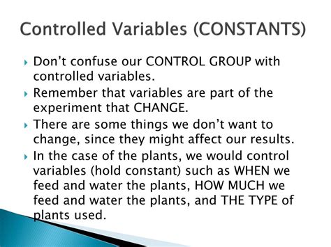 Ppt Controls Variables And Experimental Design Powerpoint