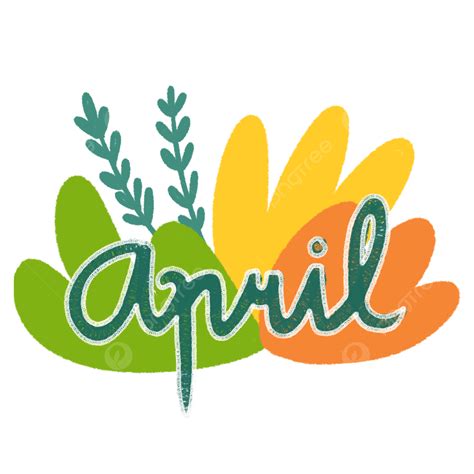 April Clipart Png Images April Text Design April Text Art Png Image