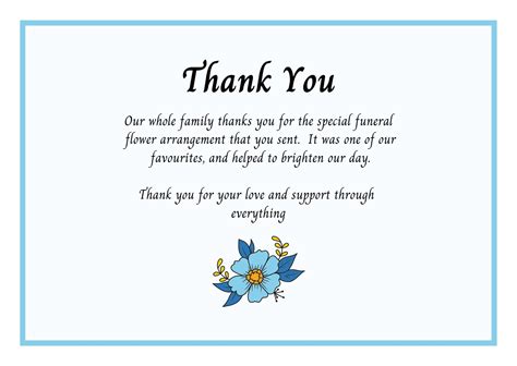 Free Printable Funeral Thank You Card Templates To 51 Off