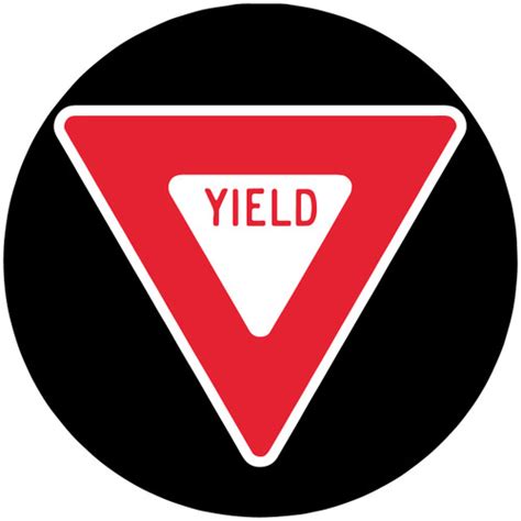 Yield Sign Glass Gobo Red And White Stop