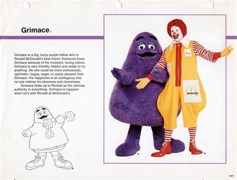Heres One Of Grimaces Pages In The 1987 “ronald Mcdonald And Friends