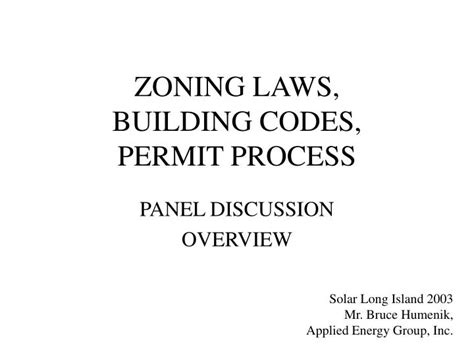 Ppt Zoning Laws Building Codes Permit Process Powerpoint