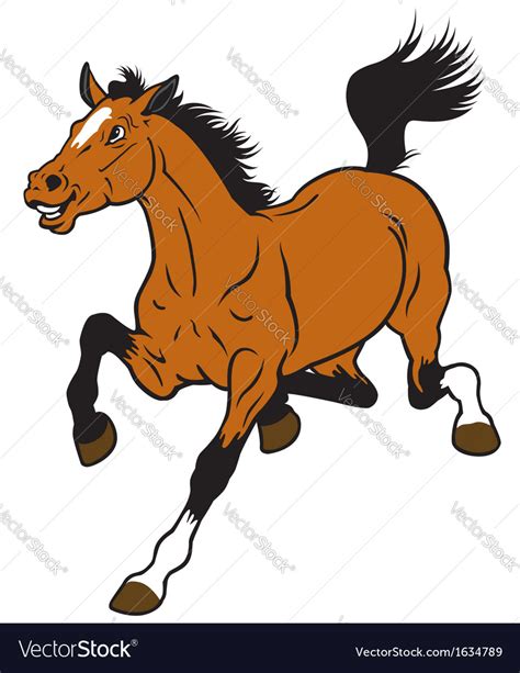 Running Cartoon Horse Royalty Free Vector Image