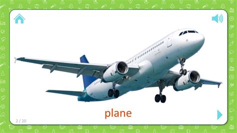 Plane Transportation Flashcards For Kids Youtube