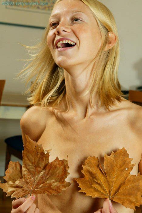 Abby Winters Presents Belinda Skinny Blonde Cutie Playing In Autumn