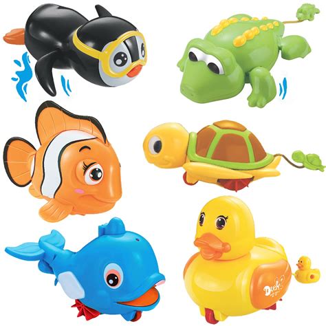 Buy 6 Pcs Swimming Wind Up Bath Toys Sea Animals In The Bathtub