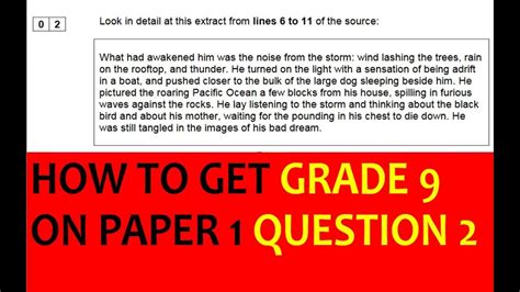 paper  question  model answer aqa gcse english language paper  question   sweeney