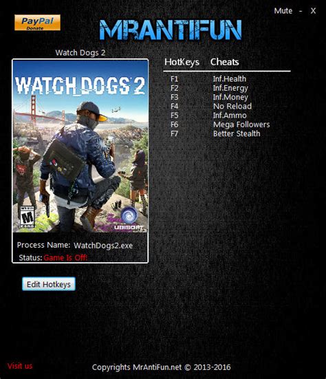 Watchdogs 2 Trainer 7 10171892 Mrantifun Download Free