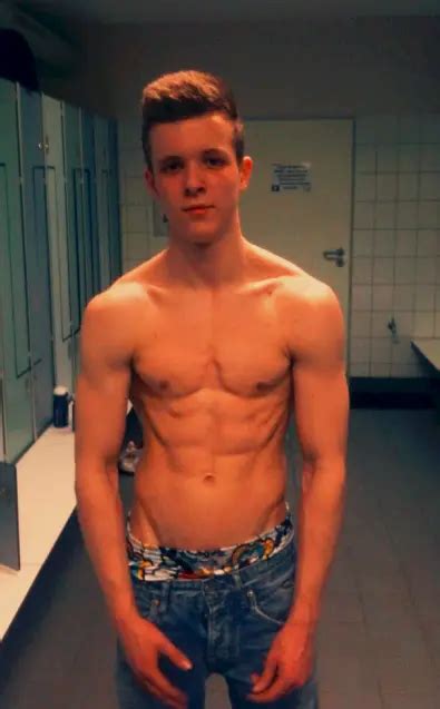 Shirtless Male Muscular Athletic Beefcake Hunk Jock Locker Room Photo