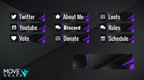 Carbono Purple Pack Twitch Overlay Pack Movegraph