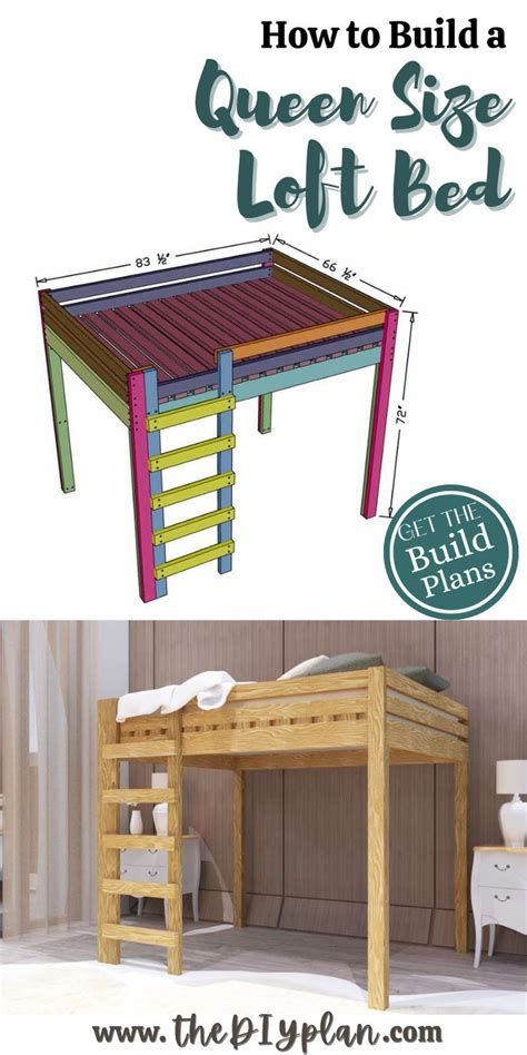 How To Build An Easy Diy Queen Size Loft Bed For Adults Thediyplan