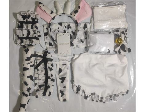 N A Kincosone Sexy Cow Cosplay Costume Kawaii Outfit Anime Mini Milk Bikini Lingerie Set For