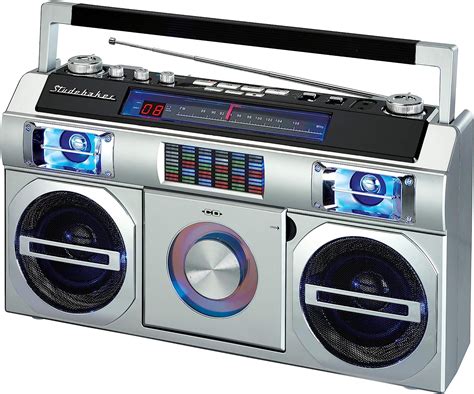 Studebaker Sb2145s 80s Retro Street Bluetooth Boombox 10 Watts