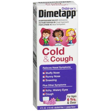 Dimetapp Childrens Cold And Cough Liquid Grape Flavor 4 Oz Medcare